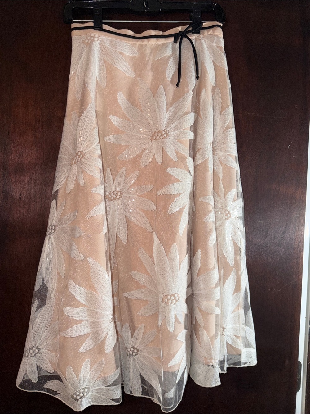 Eva Franco Anthropologie Floral Lace Midi Skirt- 6P